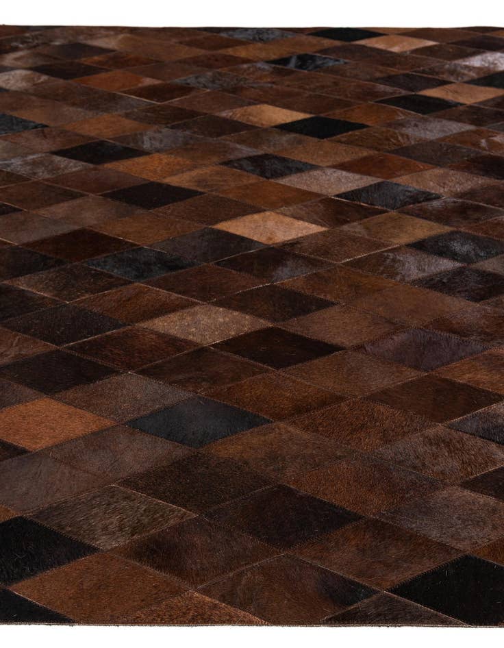 Detail image of  5' x 7' 11 Cowhide Stocks Rug