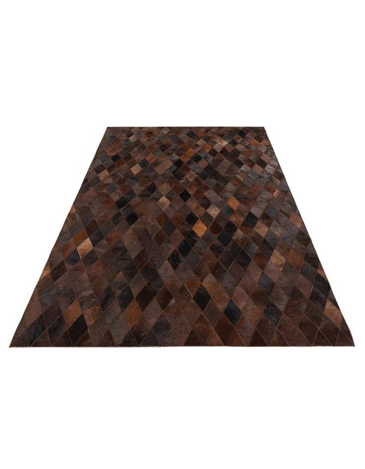 Detail image of  5' x 8' Cowhide Stocks Rug