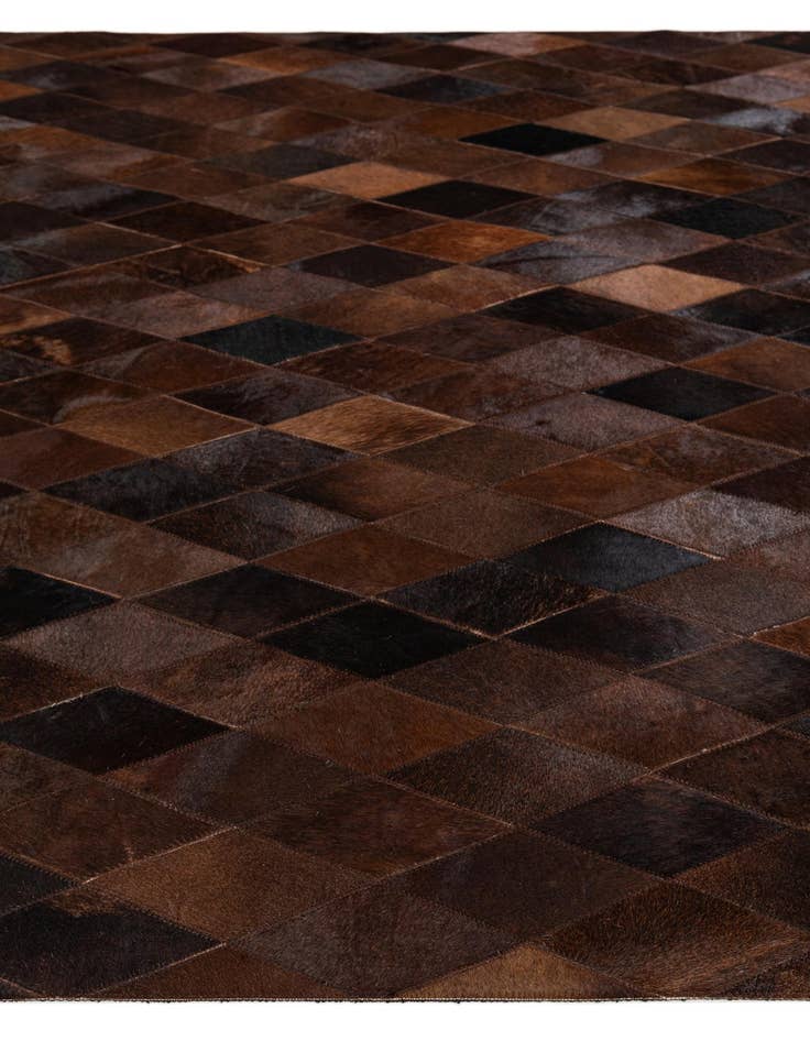 Detail image of  5' x 8' Cowhide Stocks Rug