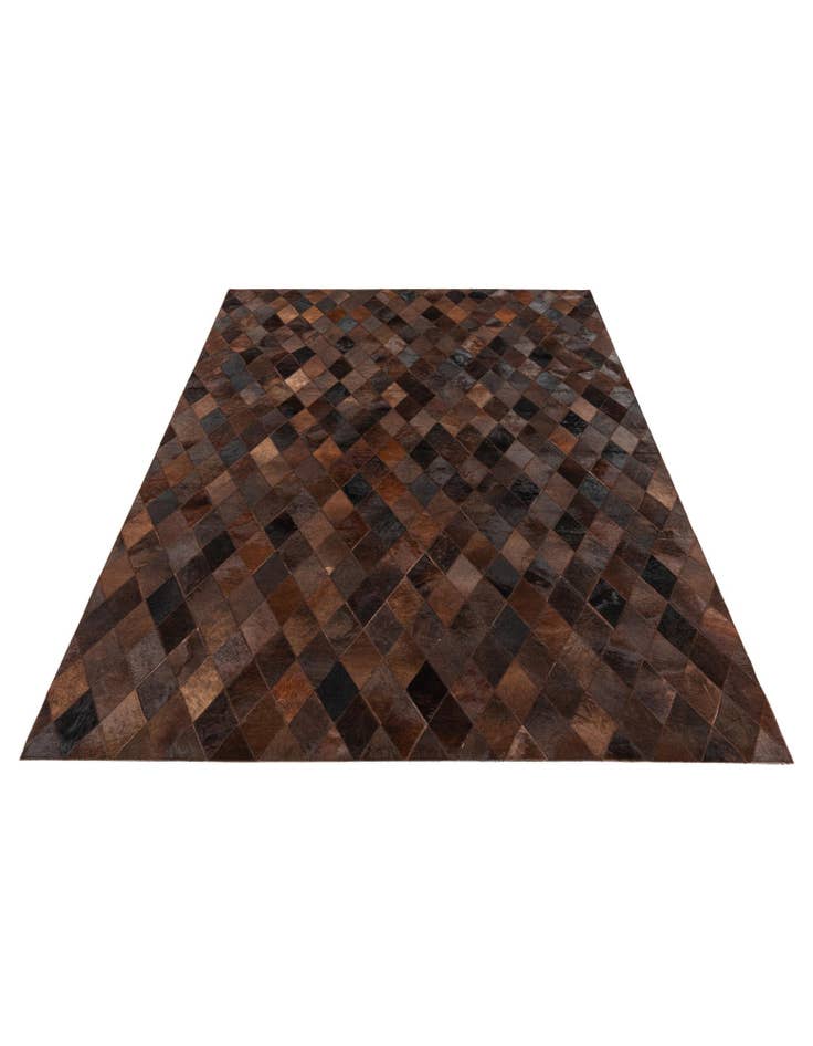 Detail image of  5' x 8' Cowhide Stocks Rug