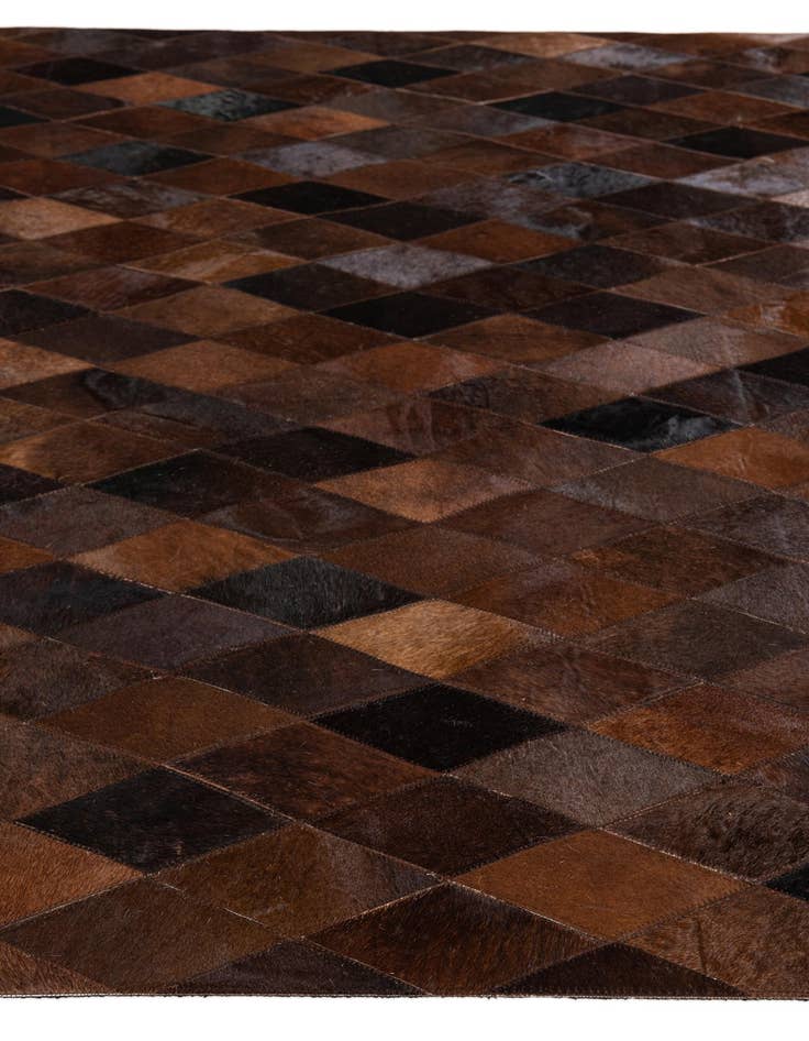 Detail image of  5' x 8' Cowhide Stocks Rug