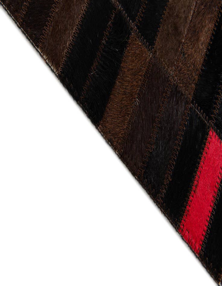 Detail image of  5' x 8' Cowhide Stocks Rug