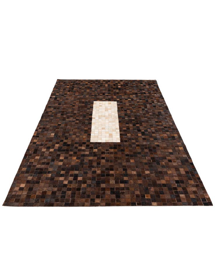 Detail image of  5' 1 x 7' 11 Cowhide Stocks Rug