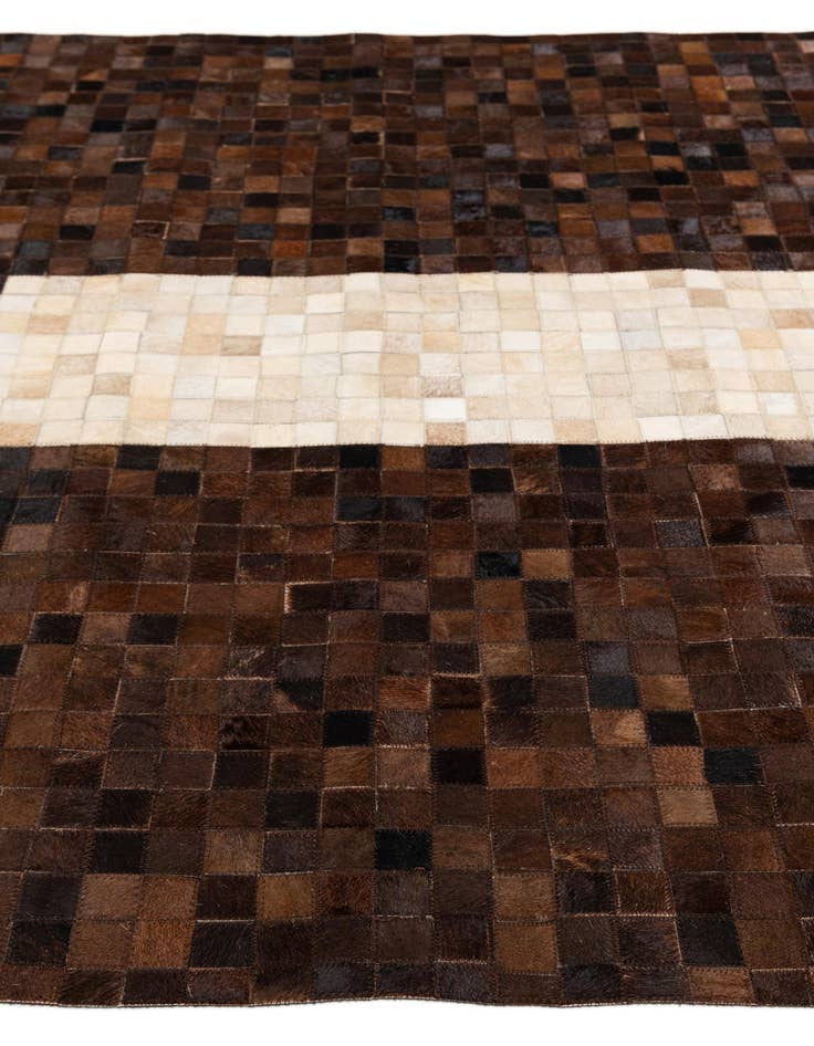 Detail image of  5' 1 x 7' 11 Cowhide Stocks Rug