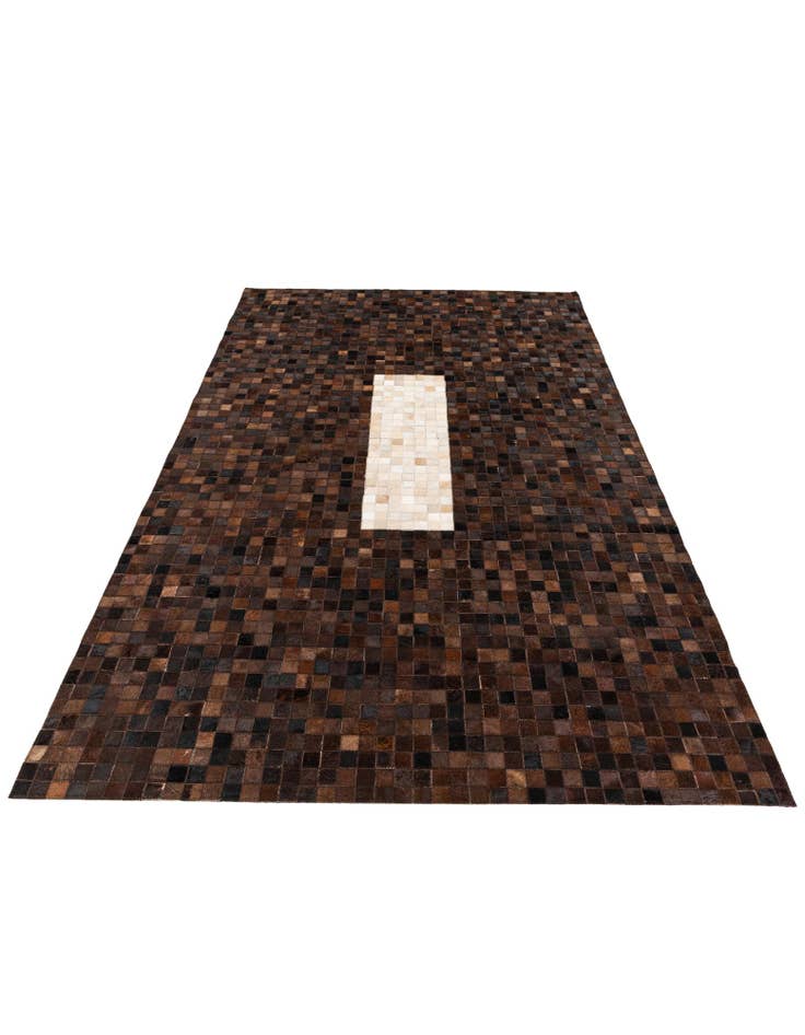 Detail image of  5' 1 x 8' Cowhide Stocks Rug