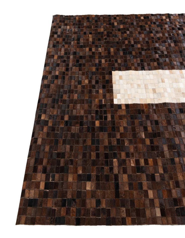 Detail image of  5' 1 x 8' Cowhide Stocks Rug