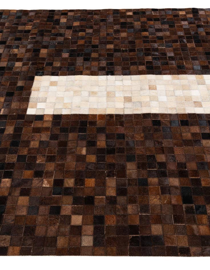 Detail image of  5' 1 x 8' Cowhide Stocks Rug
