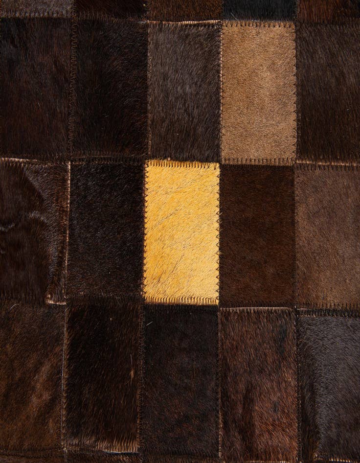 Detail image of  5' 2 x 8' Cowhide Stocks Rug