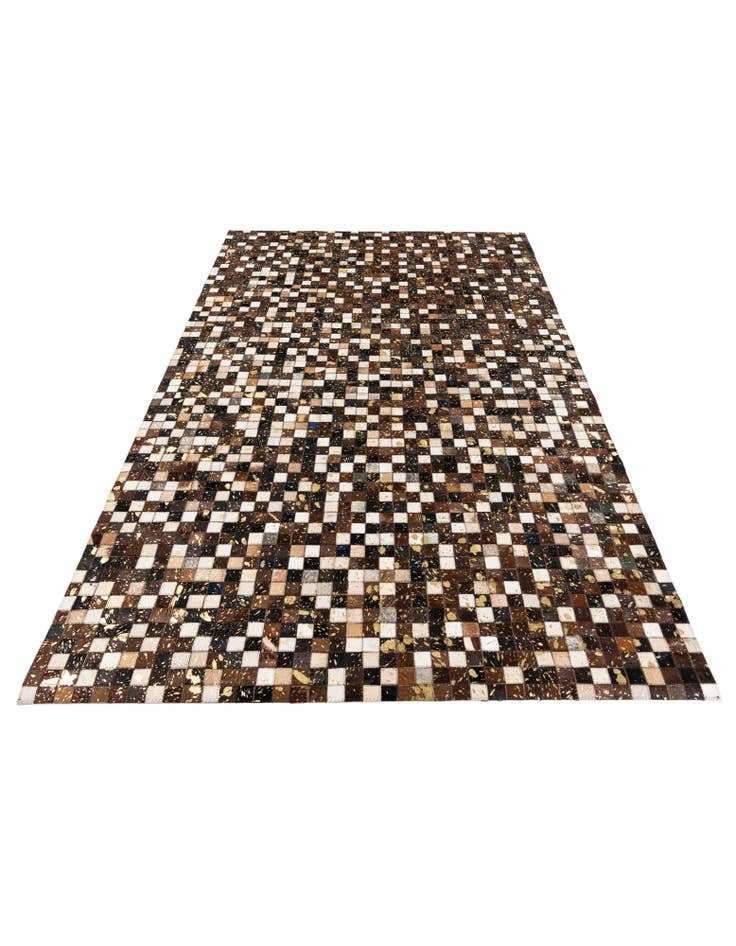 Detail image of  5' x 7' 10 Cowhide Stocks Rug