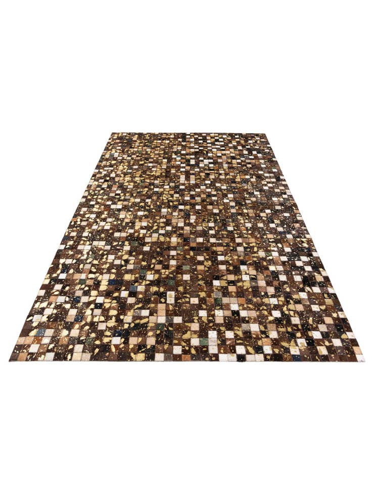Detail image of  5' x 8' Cowhide Stocks Rug