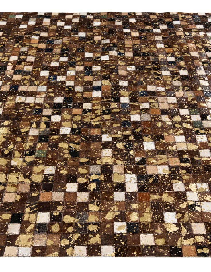 Detail image of  5' x 8' Cowhide Stocks Rug