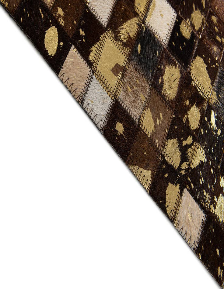 Detail image of  5' x 8' Cowhide Stocks Rug