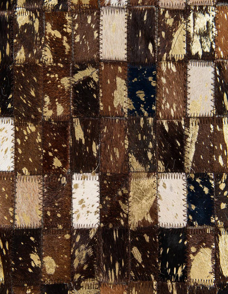 Detail image of  5' x 8' Cowhide Stocks Rug