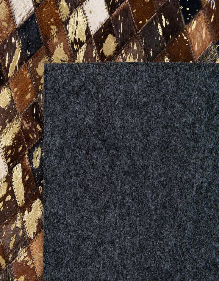 Detail image of  5' x 8' Cowhide Stocks Rug