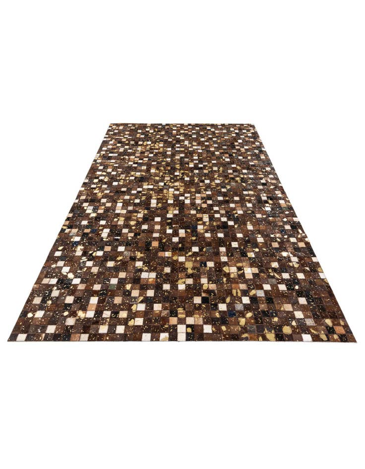 Detail image of  5' x 8' Cowhide Stocks Rug