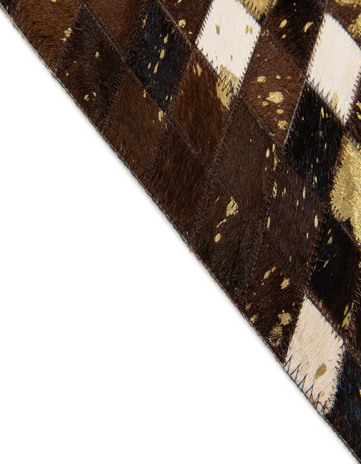 Detail image of  5' x 8' Cowhide Stocks Rug