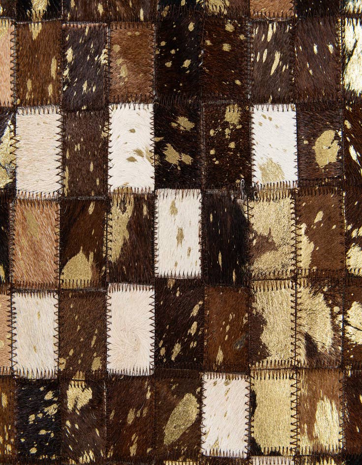 Detail image of  5' x 8' Cowhide Stocks Rug