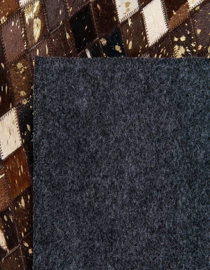 Detail image of  5' x 8' Cowhide Stocks Rug