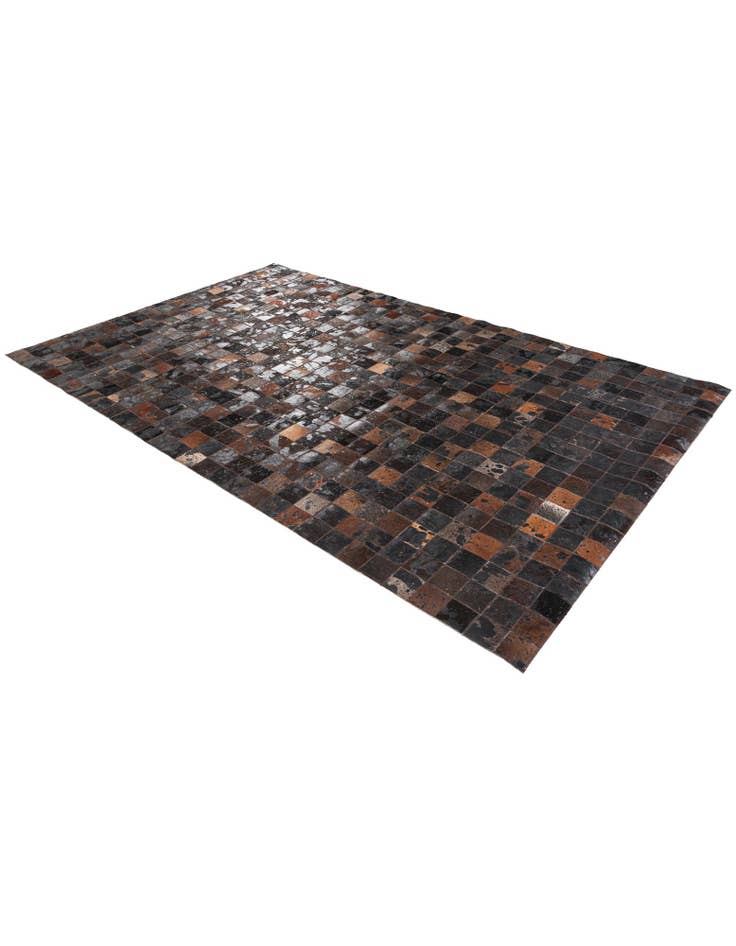 Detail image of  5' 1 x 8' 1 Cowhide Stocks Rug