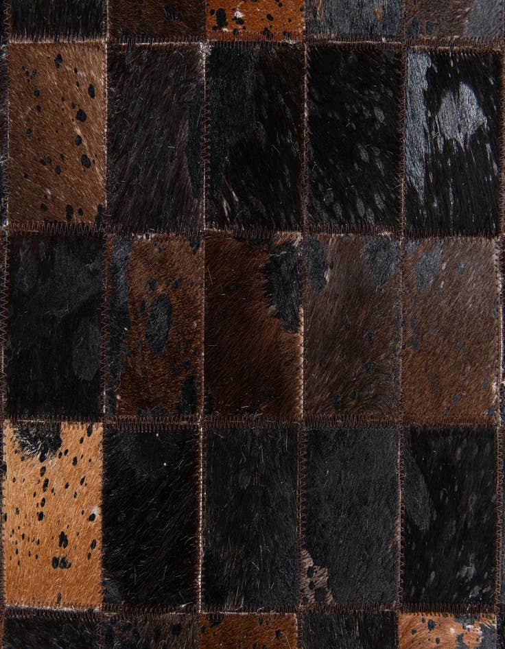 Detail image of  5' 1 x 8' 1 Cowhide Stocks Rug