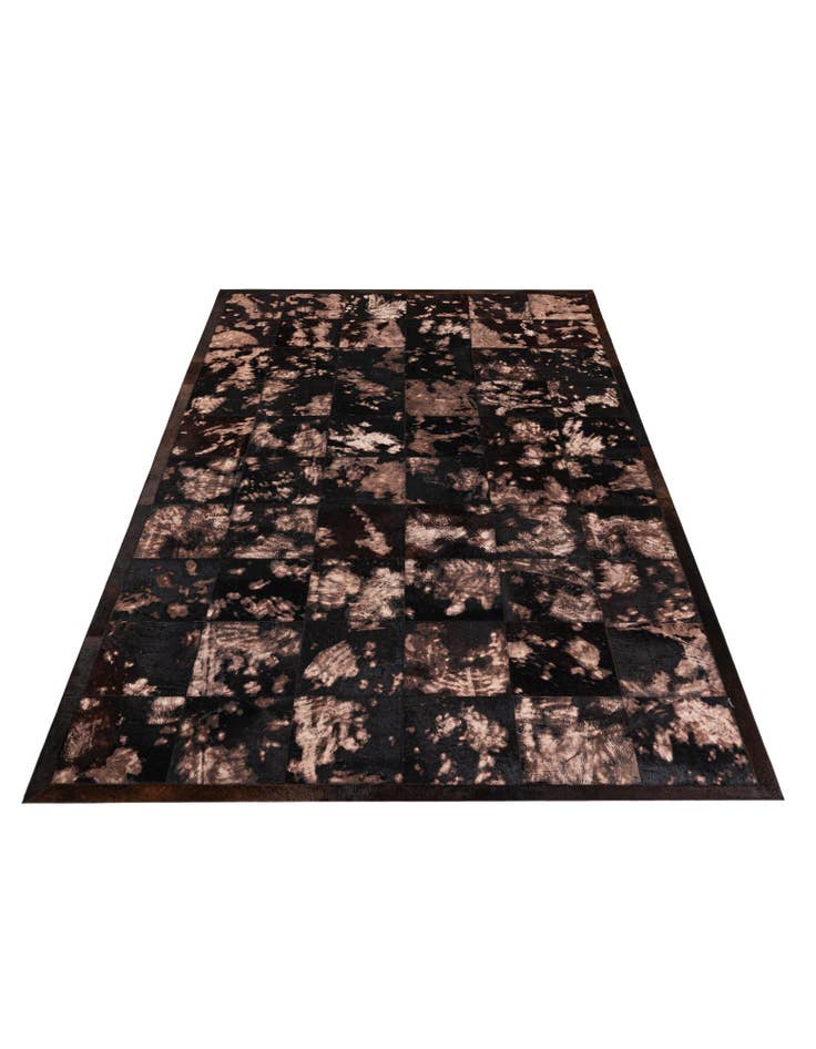 Detail image of  5' 2 x 8' 1 Cowhide Stocks Rug