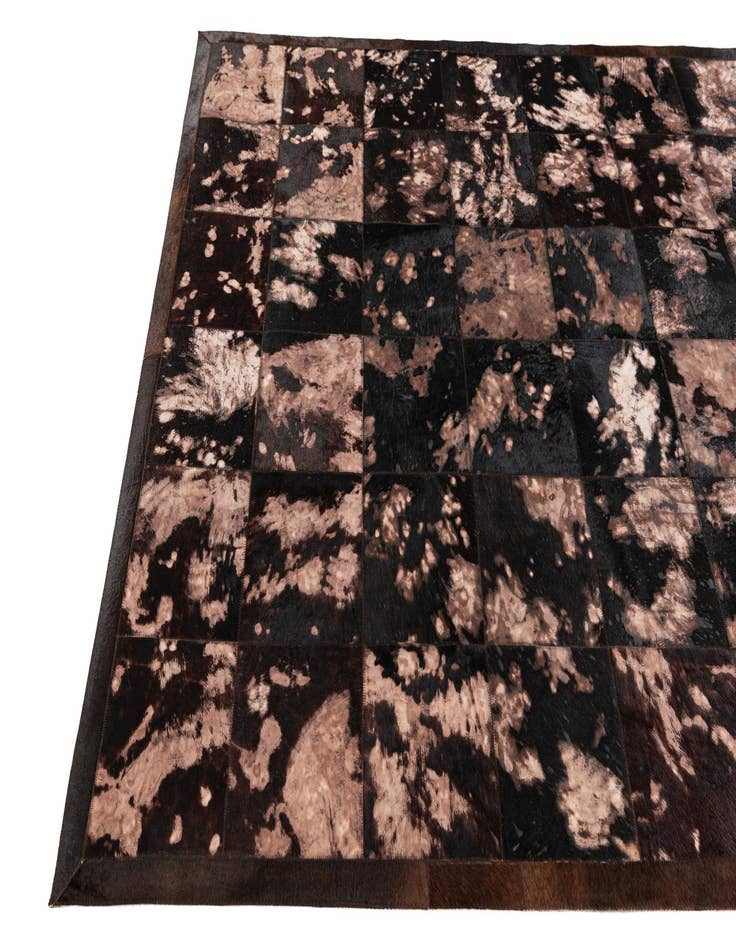 Detail image of  5' 2 x 8' 1 Cowhide Stocks Rug