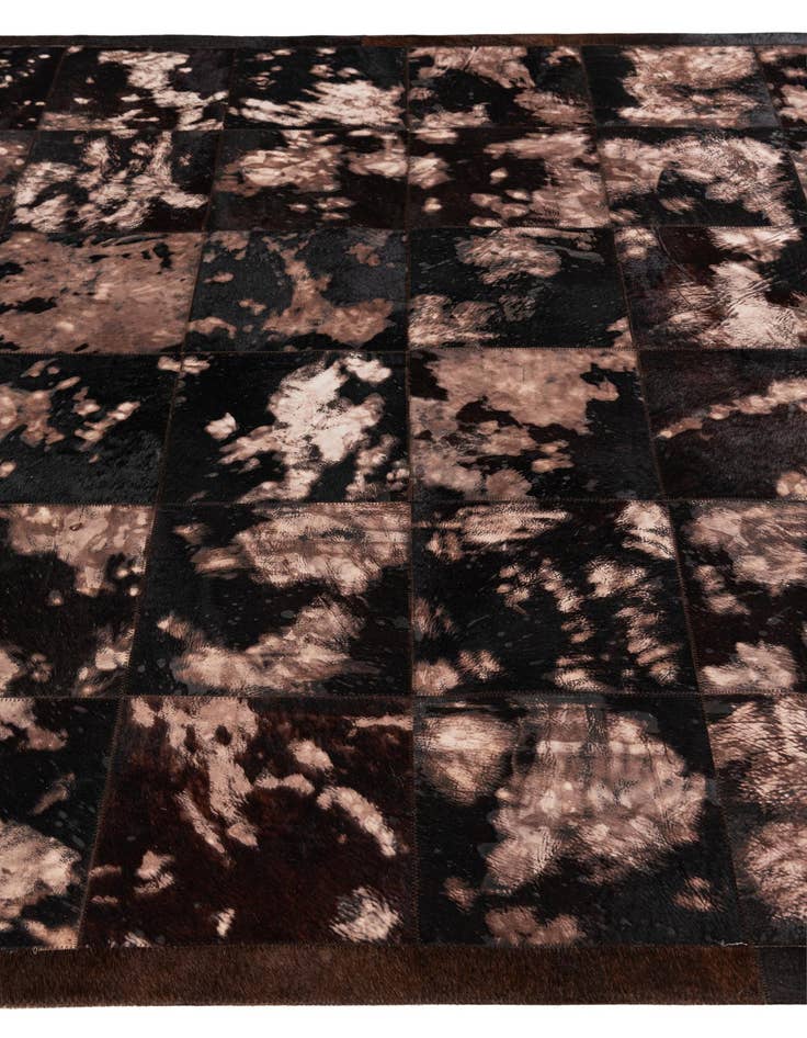 Detail image of  5' 2 x 8' 1 Cowhide Stocks Rug