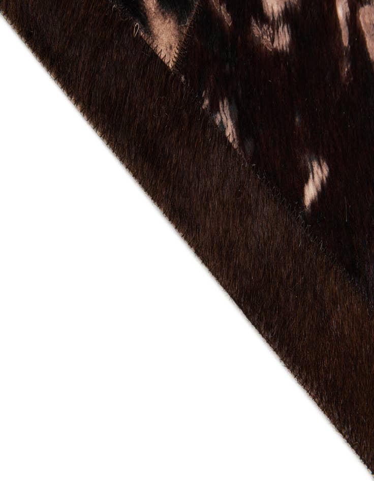 Detail image of  5' 2 x 8' 1 Cowhide Stocks Rug