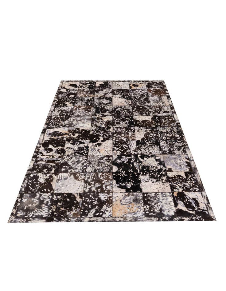 Detail image of  5' 2 x 8' Cowhide Stocks Rug