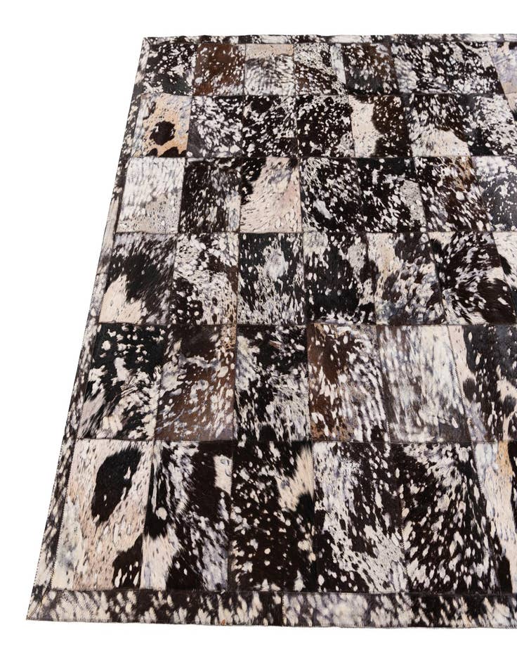 Detail image of  5' 2 x 8' Cowhide Stocks Rug