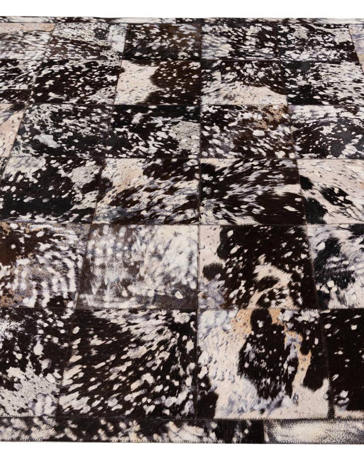 Detail image of  5' 2 x 8' Cowhide Stocks Rug