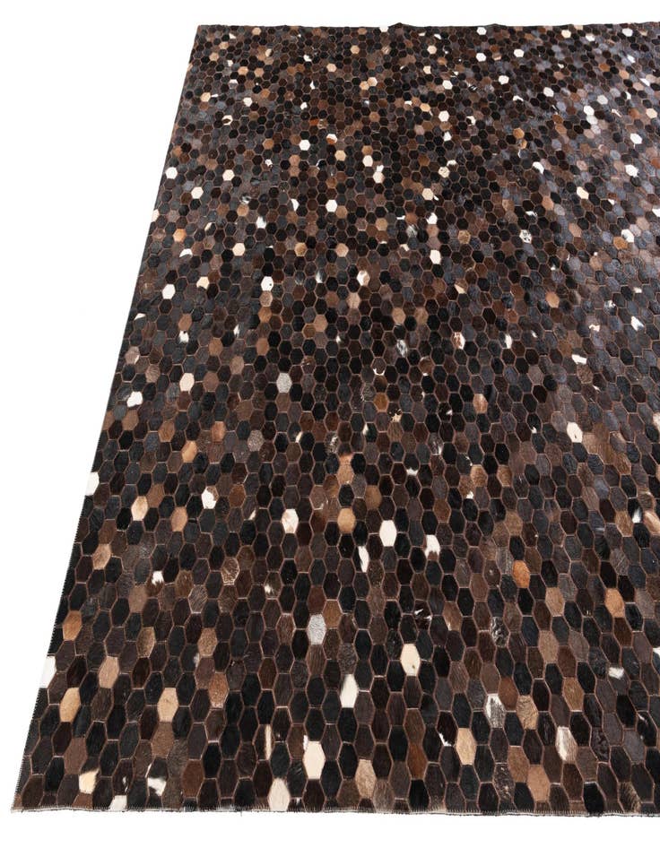 Detail image of  8' x 9' 10 Cowhide Stocks Rug