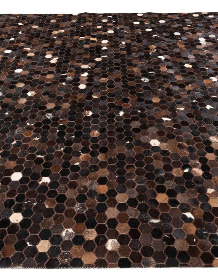 Detail image of  8' x 9' 10 Cowhide Stocks Rug
