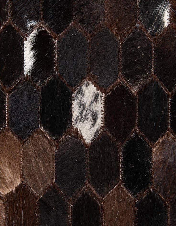 Detail image of  8' x 9' 10 Cowhide Stocks Rug