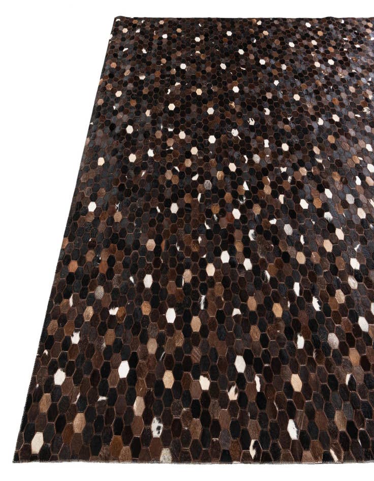 Detail image of  7' 11 x 10' Cowhide Stocks Rug