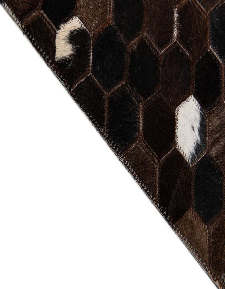 Detail image of  7' 11 x 10' Cowhide Stocks Rug