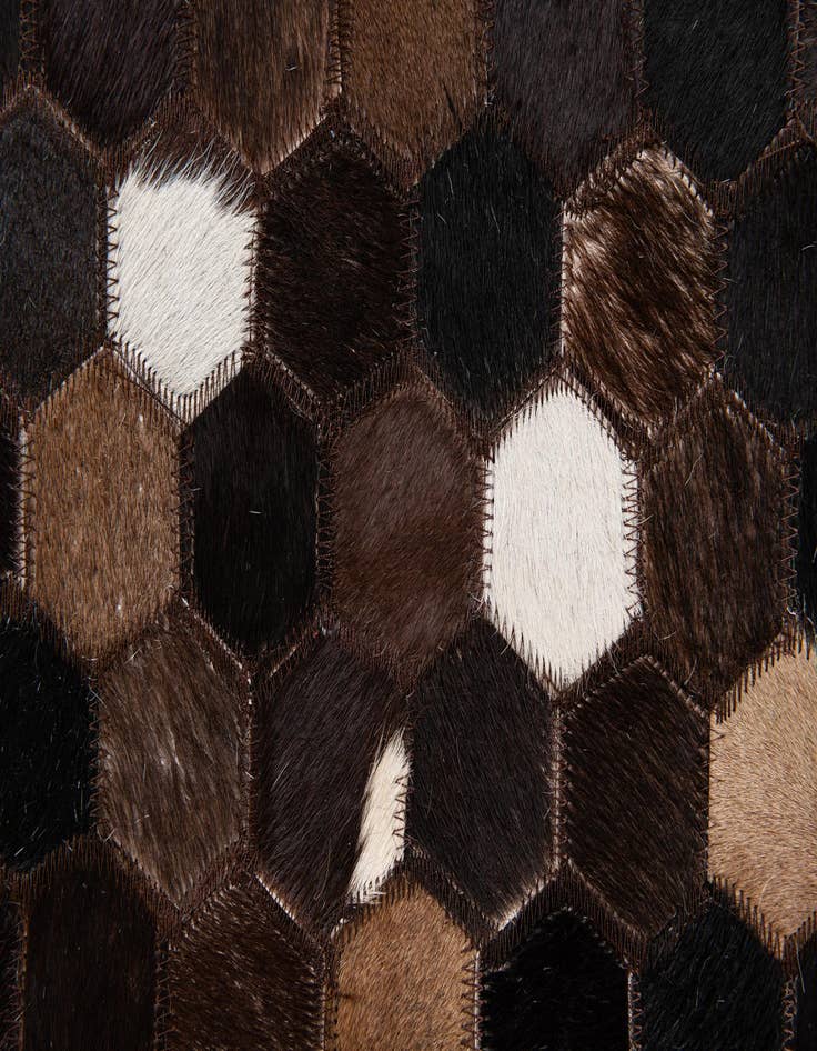 Detail image of  7' 11 x 10' Cowhide Stocks Rug