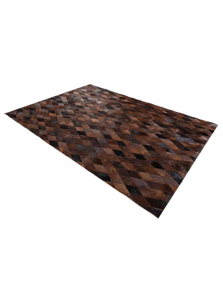 Detail image of  5' 8 x 8' Cowhide Stocks Rug