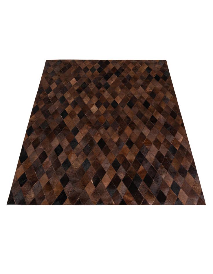 Detail image of  5' 8 x 8' Cowhide Stocks Rug