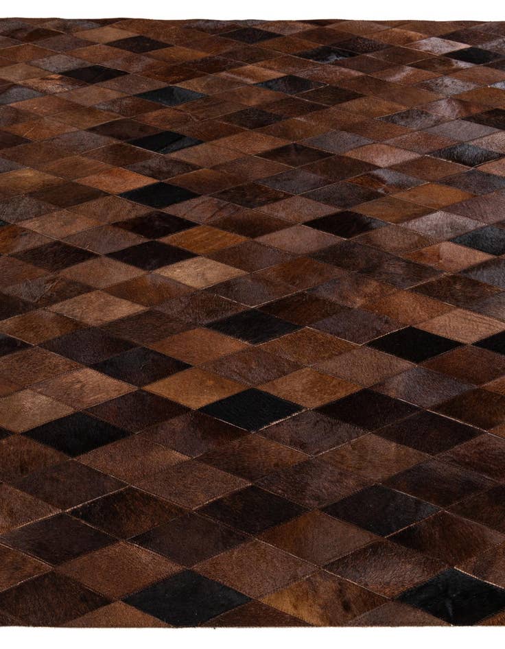 Detail image of  5' 8 x 8' Cowhide Stocks Rug