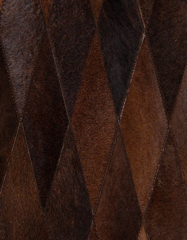 Detail image of  5' 8 x 8' Cowhide Stocks Rug