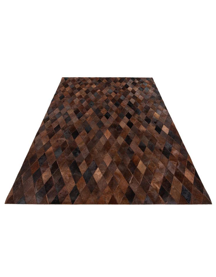 Detail image of  5' 8 x 7' 11 Cowhide Stocks Rug