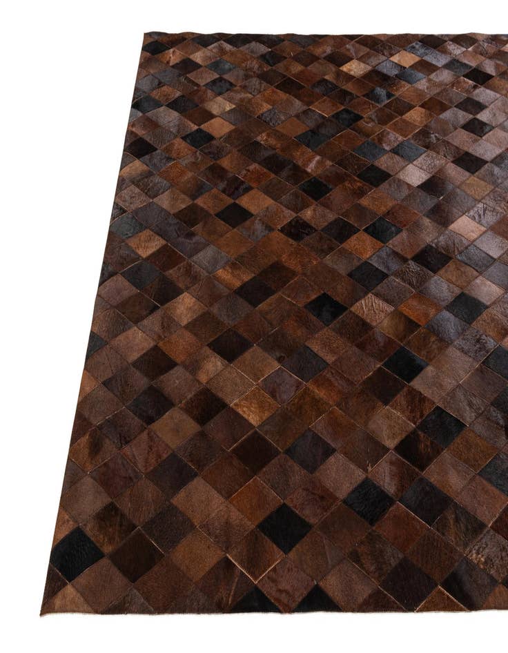 Detail image of  5' 8 x 7' 11 Cowhide Stocks Rug
