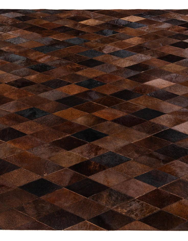 Detail image of  5' 8 x 7' 11 Cowhide Stocks Rug