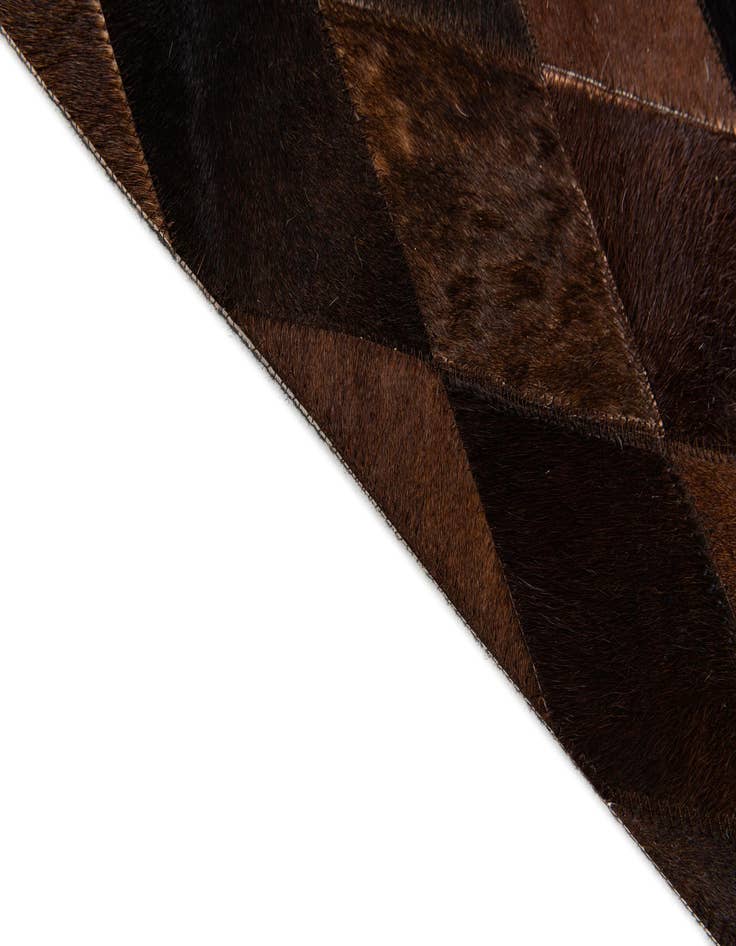 Detail image of  5' 8 x 7' 11 Cowhide Stocks Rug