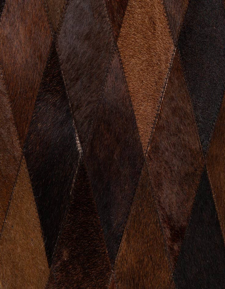 Detail image of  5' 8 x 7' 11 Cowhide Stocks Rug