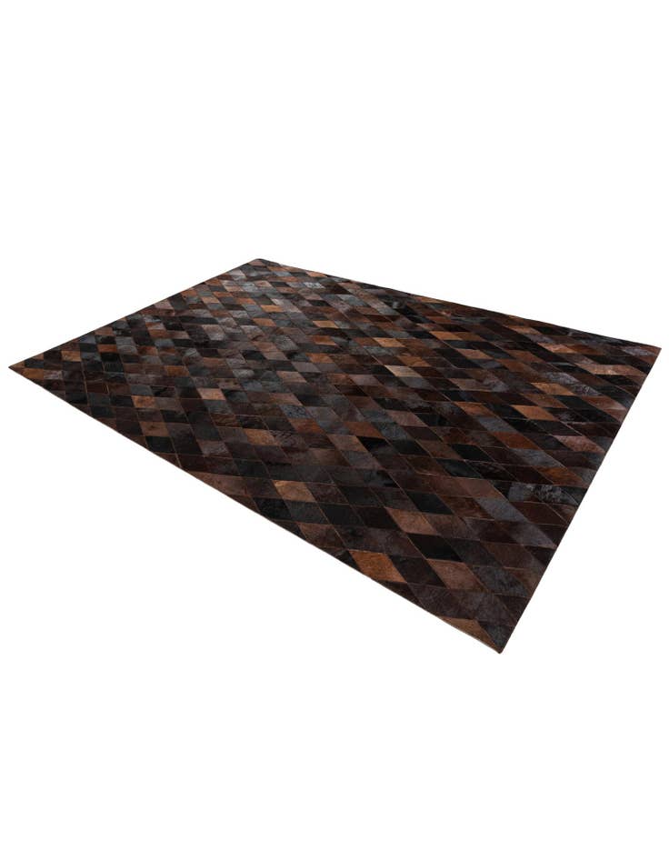 Detail image of  5' 8 x 8' Cowhide Stocks Rug