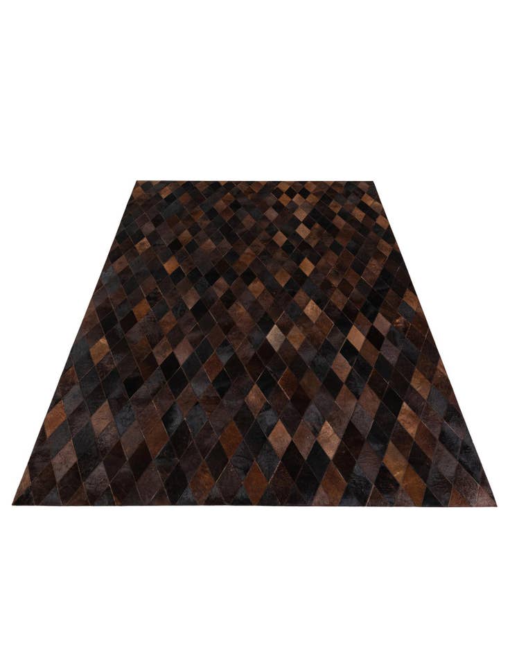 Detail image of  5' 8 x 8' Cowhide Stocks Rug