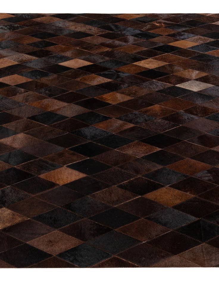 Detail image of  5' 8 x 8' Cowhide Stocks Rug