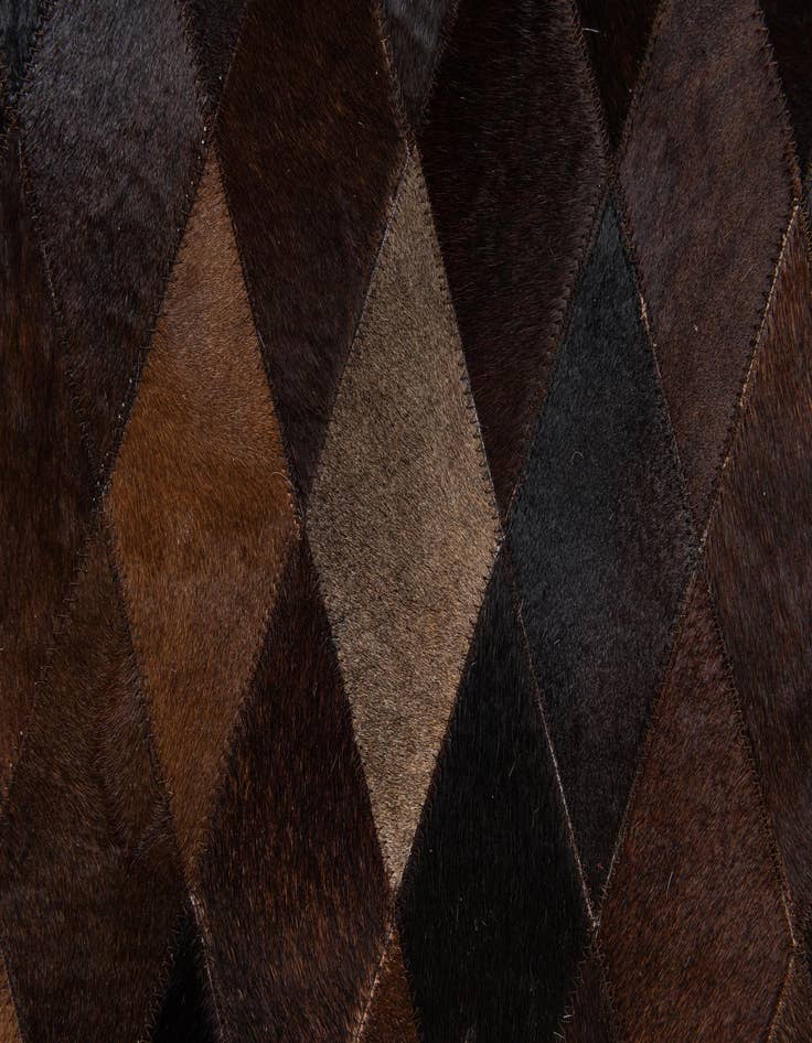 Detail image of  5' 8 x 8' Cowhide Stocks Rug
